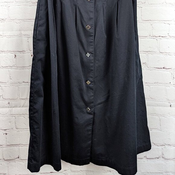 Alfani Sleeveless Black Dress w/ Silver Stud Buttons - Size 2 - Picture 2 of 9